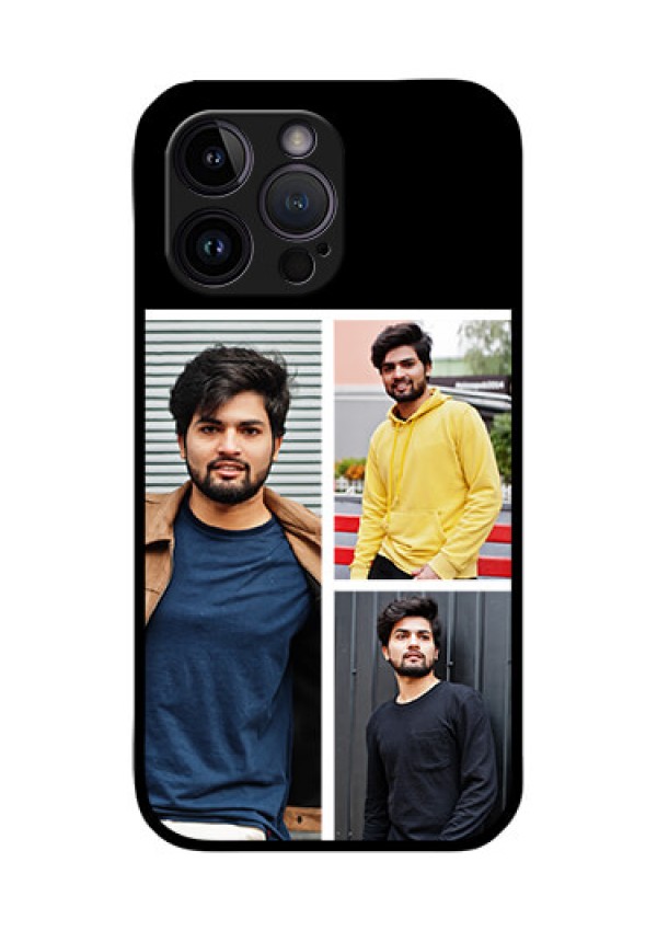 iPhone 14 Pro Photo Printing on Glass Case - Upload Multiple Picture Design