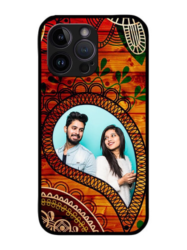 Custom iPhone 14 Pro Personalized Glass Phone Case - Abstract Colorful Design