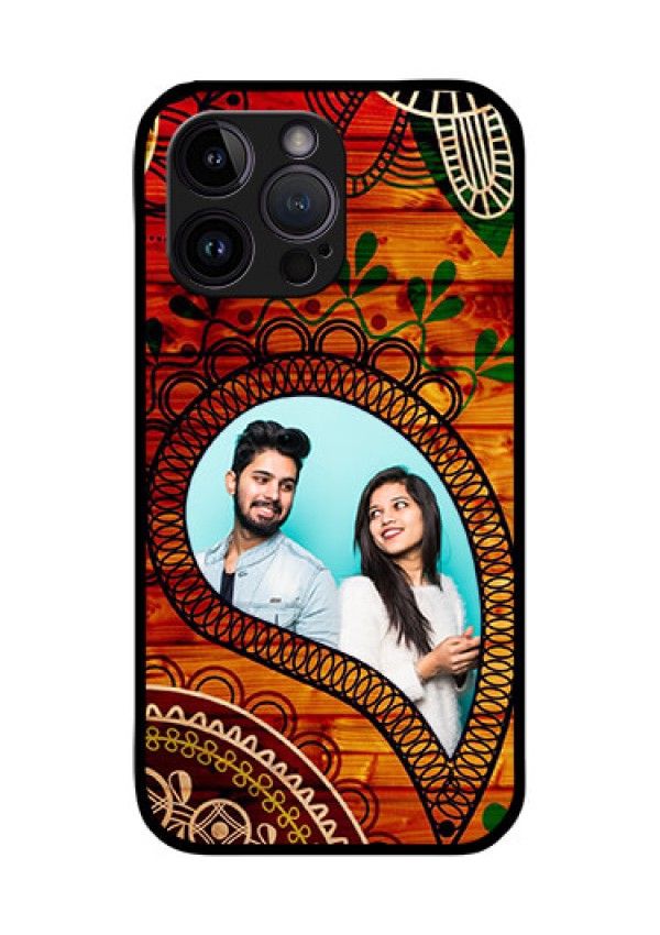 iPhone 14 Pro Personalized Glass Phone Case - Abstract Colorful Design