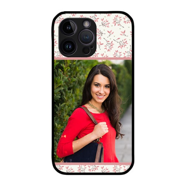 iPhone 14 Pro Custom Glass Phone Case - Premium Floral Design