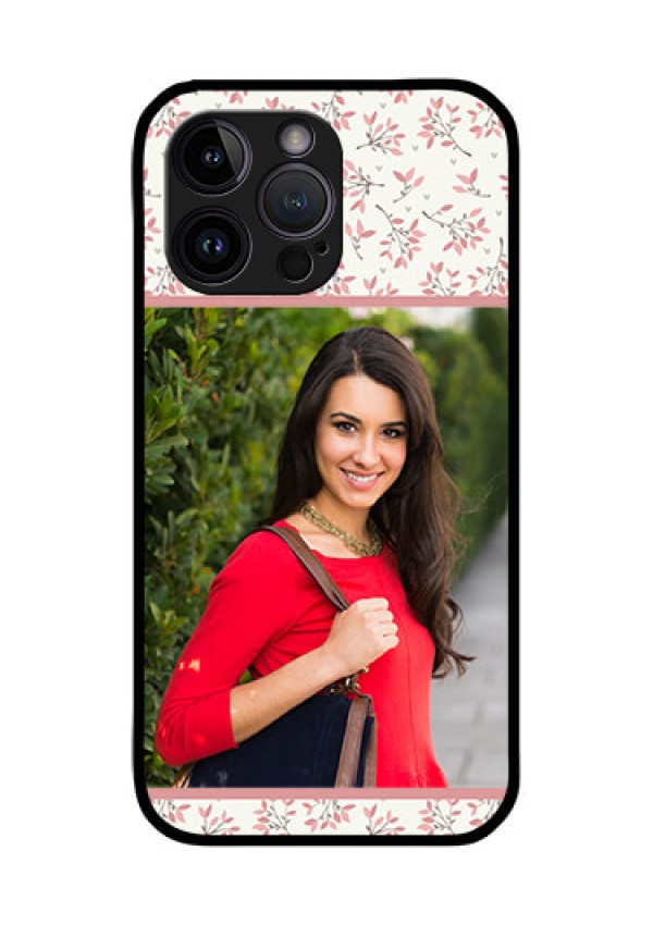 iPhone 14 Pro Custom Glass Phone Case - Premium Floral Design