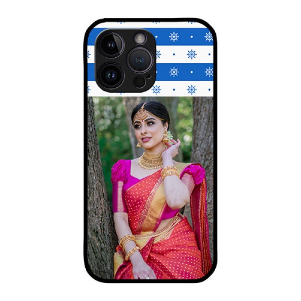 iPhone 14 Pro Photo Printing on Glass Case - Snow Pattern Design