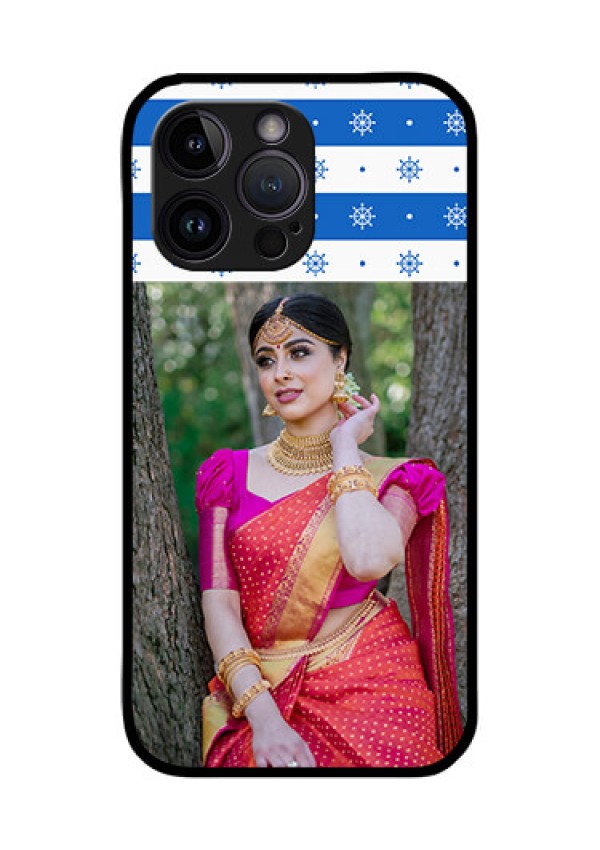 iPhone 14 Pro Photo Printing on Glass Case - Snow Pattern Design