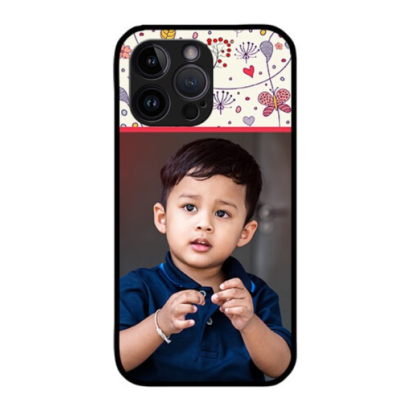 iPhone 14 Pro Custom Glass Mobile Case - Premium Floral Design