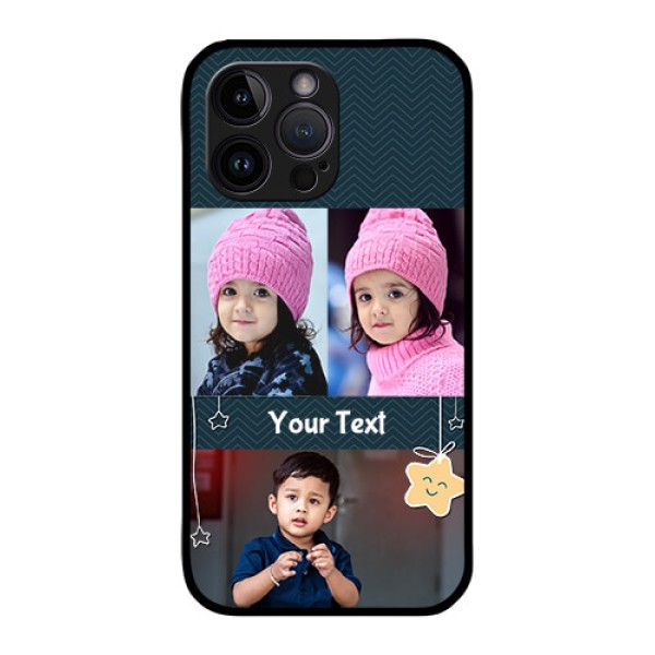 iPhone 14 Pro Custom Glass Mobile Case - Hanging Stars Design