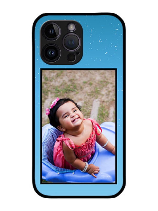 Custom iPhone 14 Pro Custom Glass Mobile Case - Wave Pattern Colorful Design