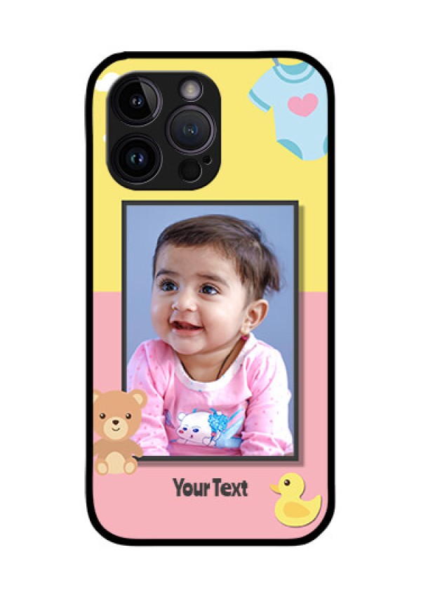 iPhone 14 Pro Photo Printing on Glass Case - Kids 2 Color Design