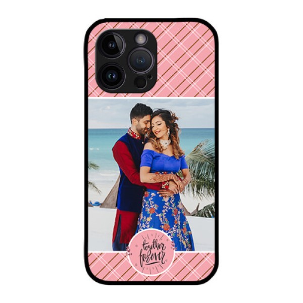 iPhone 14 Pro Personalized Glass Phone Case - Together Forever Design