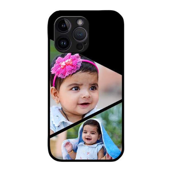 iPhone 14 Pro Custom Glass Phone Case - Semi Cut Design