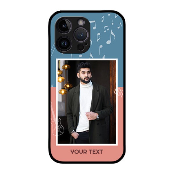 iPhone 14 Pro Photo Printing on Glass Case - with Color Musical Note Design iPhone 14 Pro Photo Printing on Glass Case - with Color Musical Note Design
