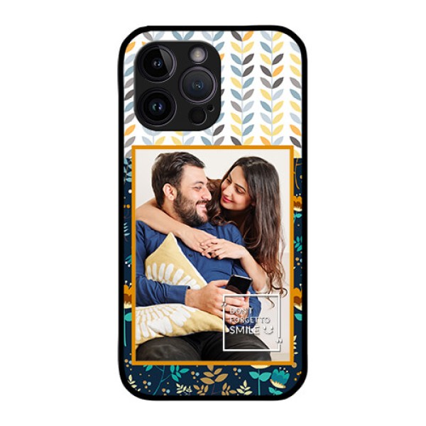 iPhone 14 Pro Custom Glass Mobile Case - Pattern Design