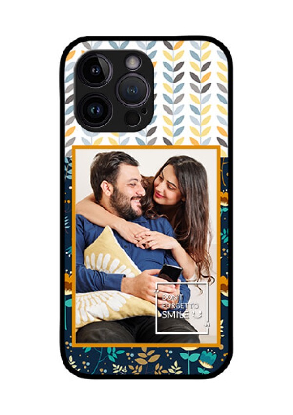 iPhone 14 Pro Custom Glass Mobile Case - Pattern Design