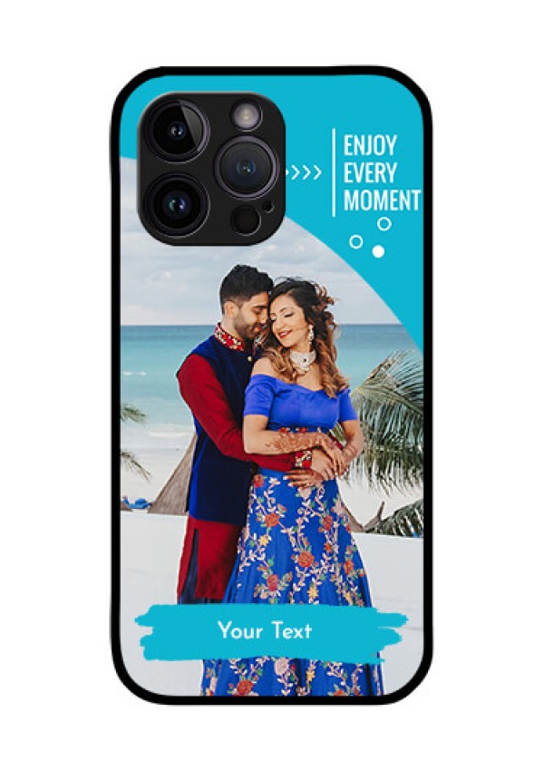 iPhone 14 Pro Custom Glass Mobile Case - Happy Moment Design