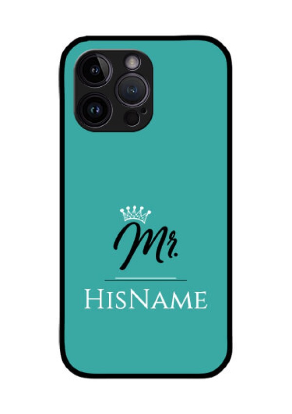 iPhone 14 Pro Custom Glass Phone Case Mr with Name