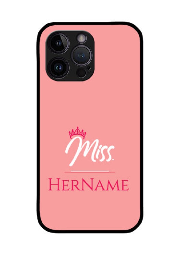 iPhone 14 Pro Custom Glass Phone Case Mrs with Name