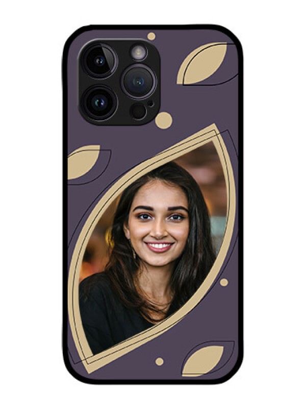 Custom iPhone 14 Pro Custom Glass Mobile Case - Falling Leaf Design