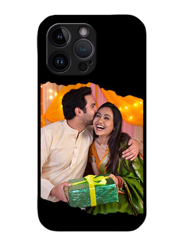 Custom iPhone 14 Pro Custom Glass Phone Case - Tear-off Design