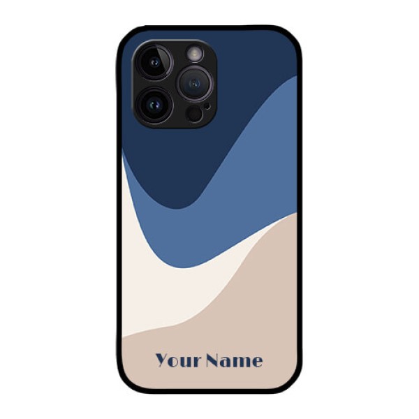 iPhone 14 Pro Custom Glass Phone Case - Abstract Drip Art Design