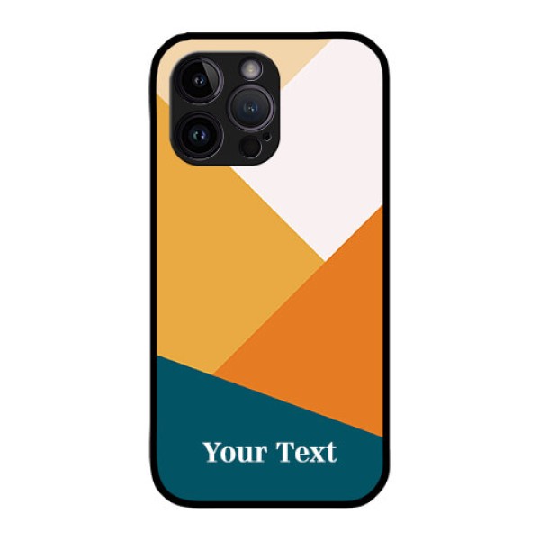 iPhone 14 Pro Personalized Glass Phone Case - Stacked Multi-colour Design iPhone 14 Pro Personalized Glass Phone Case - Stacked Multi-colour Design