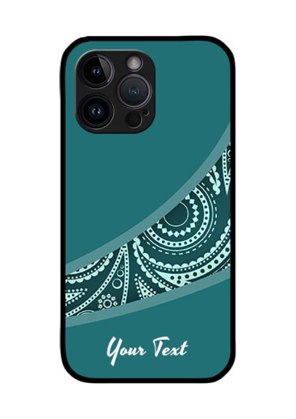 iPhone 14 Pro Photo Printing on Glass Case - semi visible floral Design