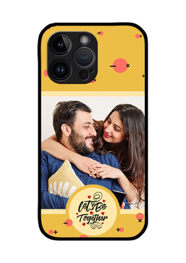 iPhone 14 Pro Photo Printing on Glass Case - Lets be Together Design