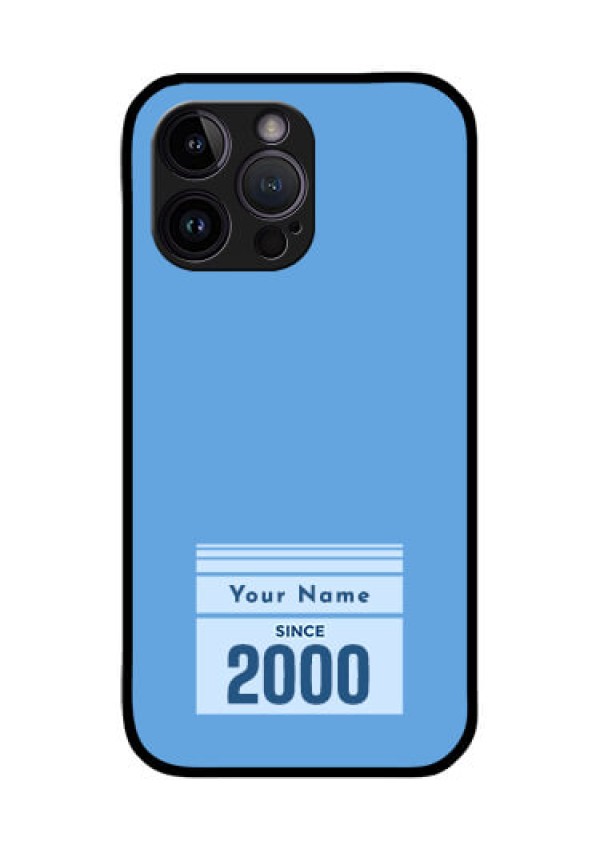 iPhone 14 Pro Custom Glass Mobile Case - Custom Year of birth Design