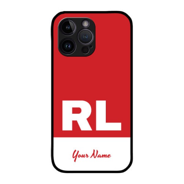 iPhone 14 Pro Personalized Glass Phone Case - dual tone custom text Design iPhone 14 Pro Personalized Glass Phone Case - dual tone custom text Design