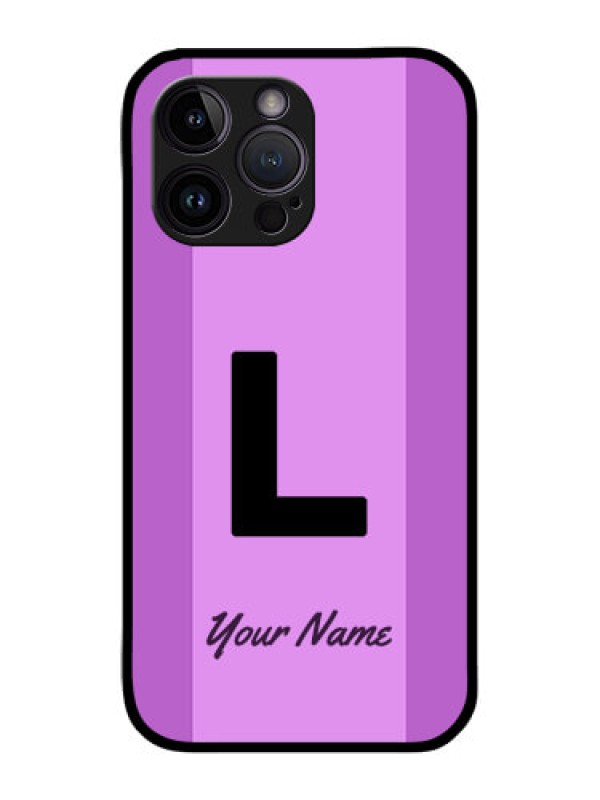Custom iPhone 14 Pro Custom Glass Phone Case - Tricolor custom text Design