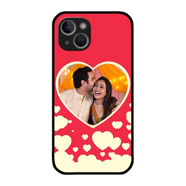 iPhone 14 Custom Glass Mobile Case - Love Symbols Phone Cover Design