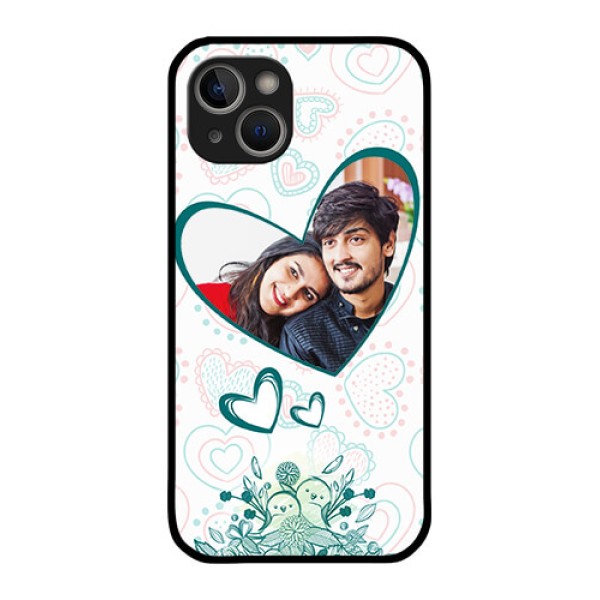 iPhone 14 Photo Printing on Glass Case - Premium Couple Design iPhone 14 Photo Printing on Glass Case - Premium Couple Design