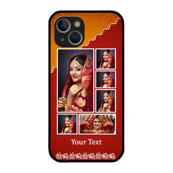 iPhone 14 Personalized Glass Phone Case - Wedding Pic Upload Design iPhone 14 Personalized Glass Phone Case - Wedding Pic Upload Design