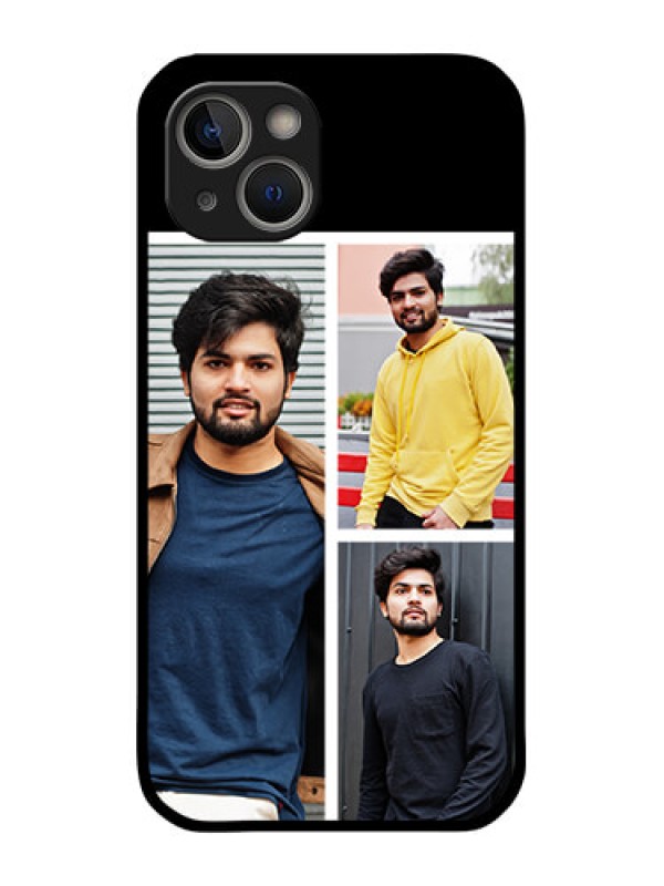 Custom iPhone 14 Photo Printing on Glass Case - Upload Multiple Picture Design