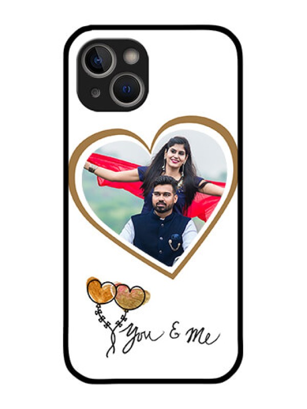 Custom iPhone 14 Custom Glass Mobile Case - You & Me Design