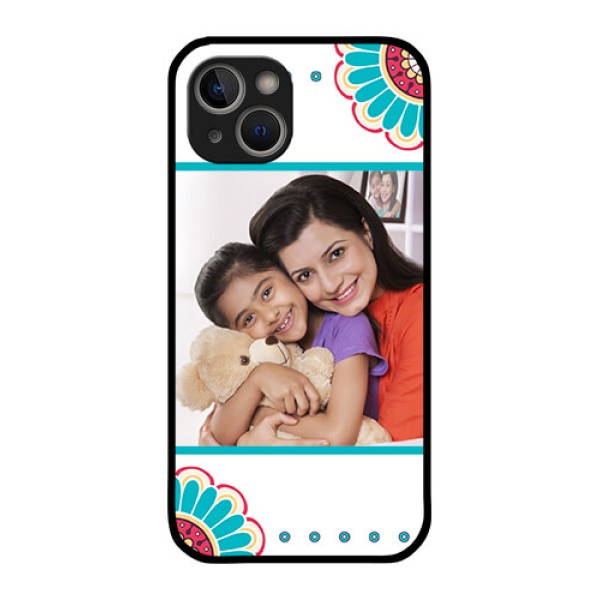 iPhone 14 Custom Glass Phone Case - Flower Design