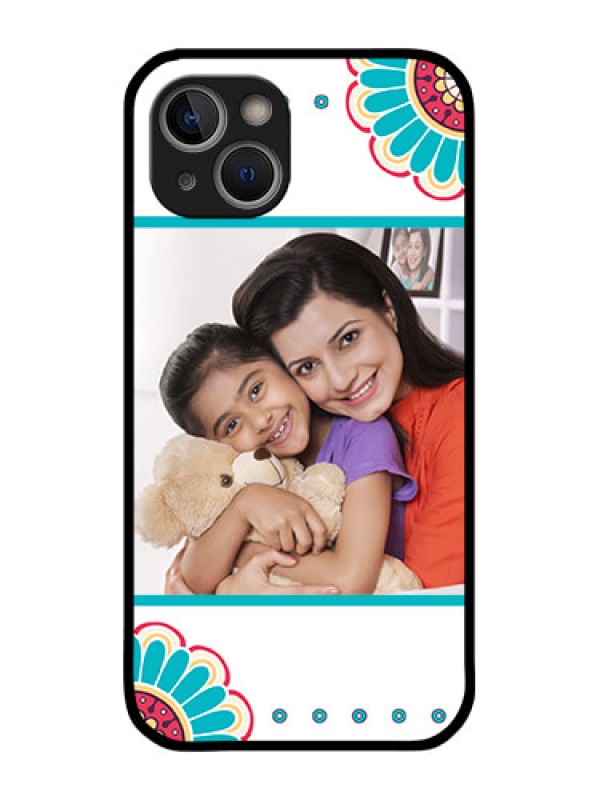 Custom iPhone 14 Custom Glass Phone Case - Flower Design