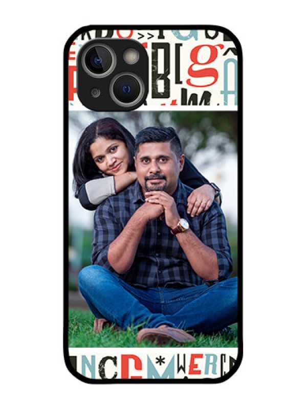 Custom iPhone 14 Personalized Glass Phone Case - Alphabet Design