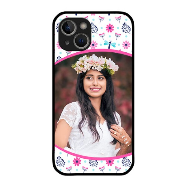 iPhone 14 Photo Printing on Glass Case - Colorful Flower Design