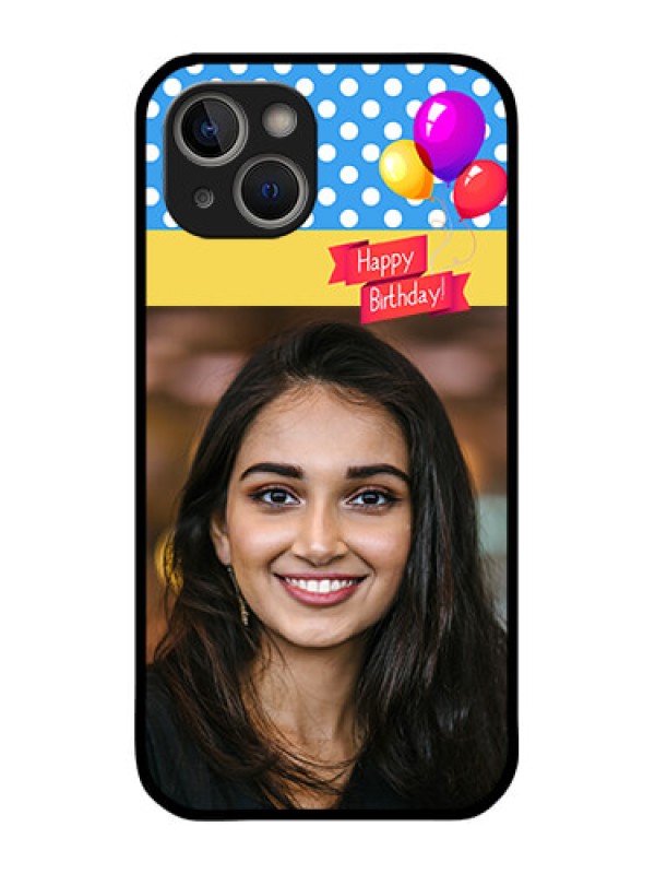 Custom iPhone 14 Custom Glass Mobile Case - Happy Birthday Design