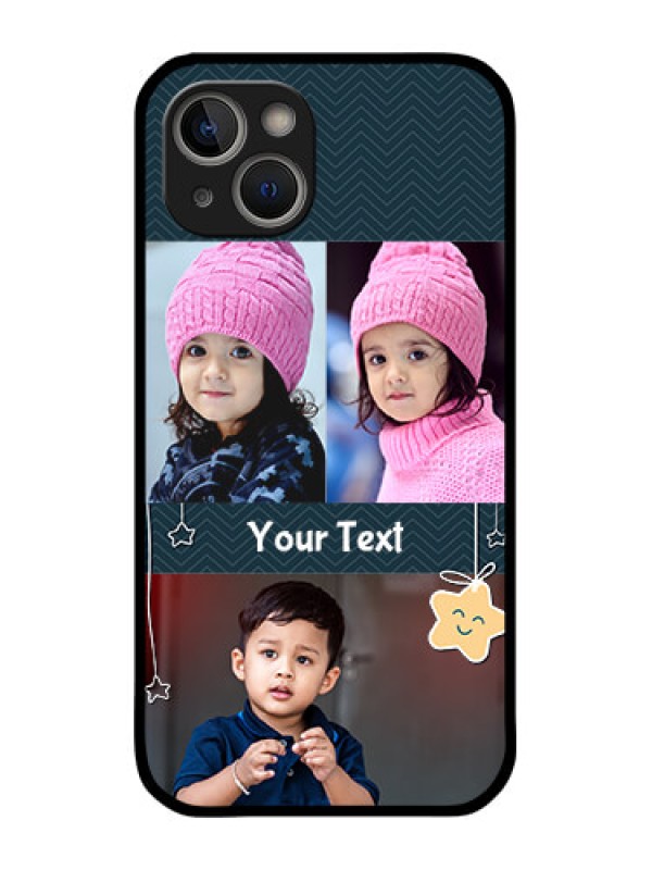 Custom iPhone 14 Custom Glass Mobile Case - Hanging Stars Design