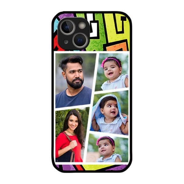 iPhone 14 Custom Glass Phone Case - Graffiti pattern Design