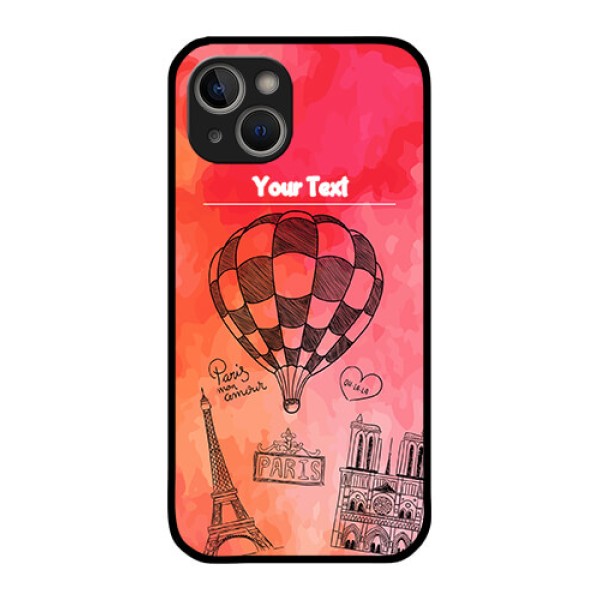 iPhone 14 Custom Glass Phone Case - Paris Theme Design