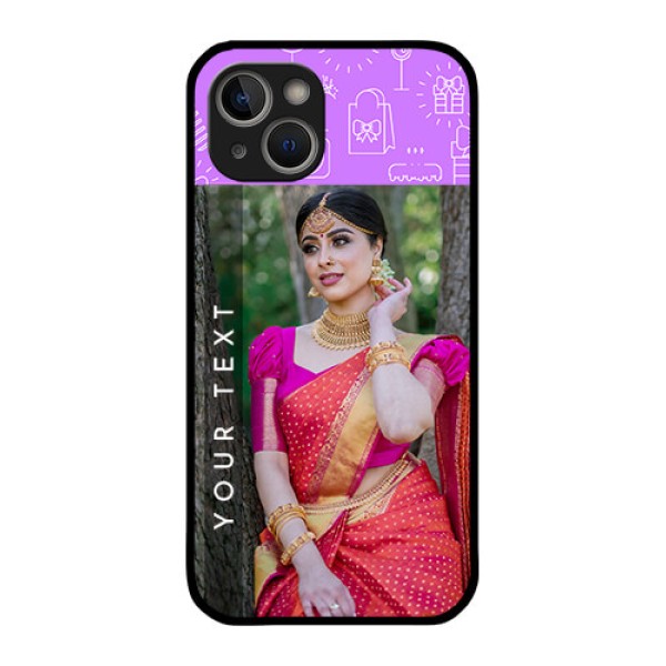 iPhone 14 Custom Glass Mobile Case - Birthday Icons Design