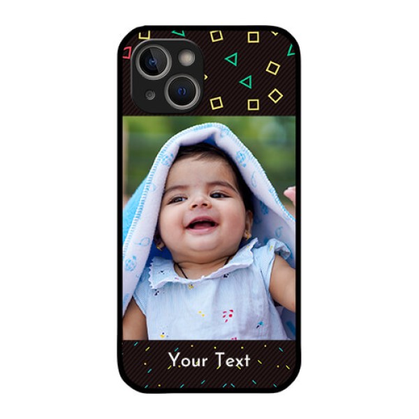 iPhone 14 Custom Glass Phone Case - with confetti birthday design iPhone 14 Custom Glass Phone Case - with confetti birthday design