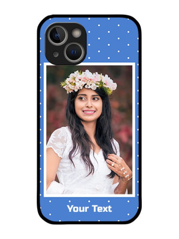 Custom iPhone 14 Photo Printing on Glass Case - Polka dots design