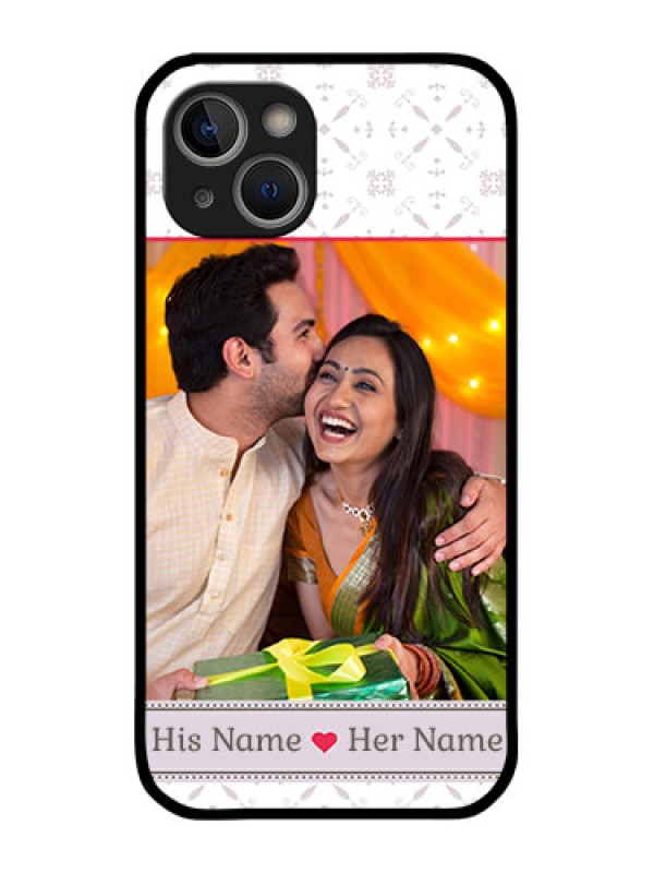 Custom iPhone 14 Custom Glass Mobile Case - with Photo and Ethnic Design