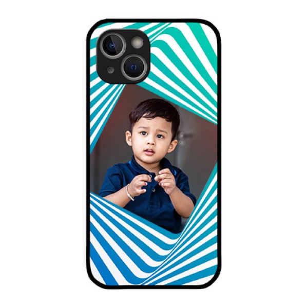 iPhone 14 Personalized Glass Phone Case - Abstract Spiral Design