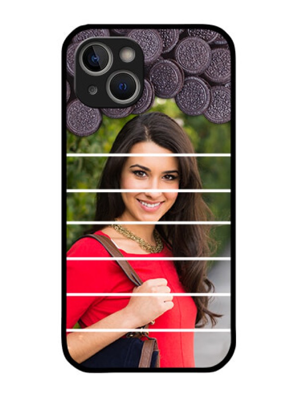Custom iPhone 14 Custom Glass Phone Case - with Oreo Biscuit Design