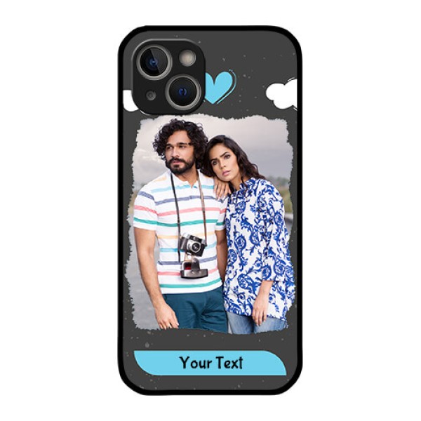 iPhone 14 Custom Glass Phone Case - Splashes with love doodles Design iPhone 14 Custom Glass Phone Case - Splashes with love doodles Design