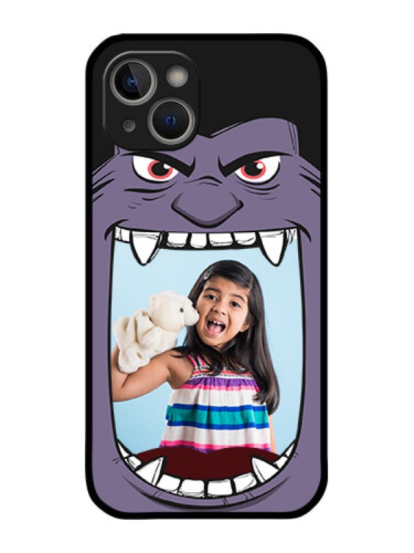 Custom iPhone 14 Custom Glass Phone Case - Angry Monster Design