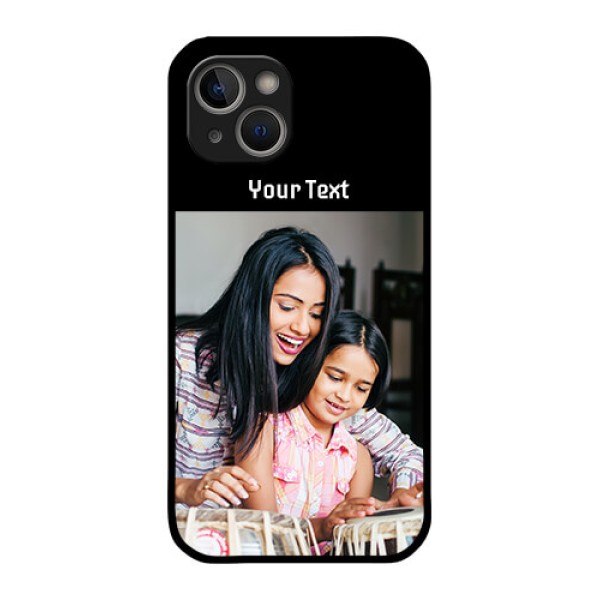 iPhone 14 Photo with Name on Glass Phone Case
